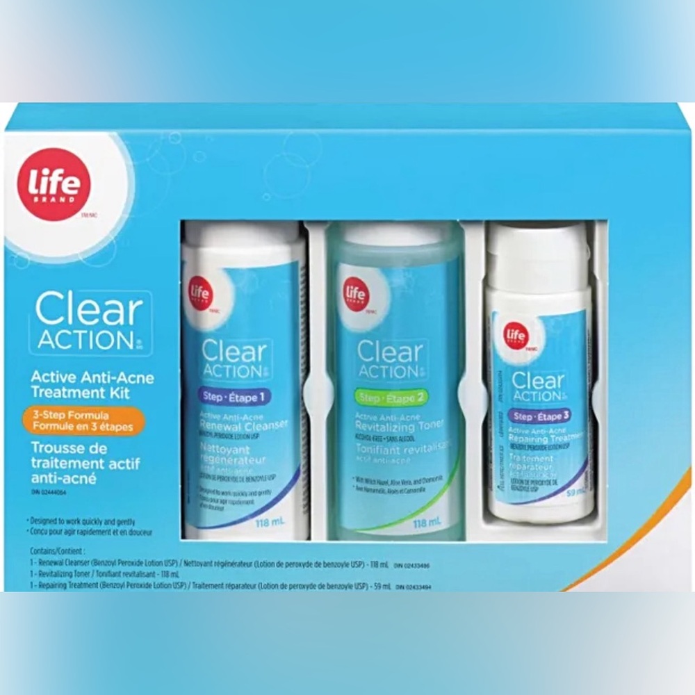 🆕 Life Brand 3Step Clear Action Anti-Acne Kit (read)